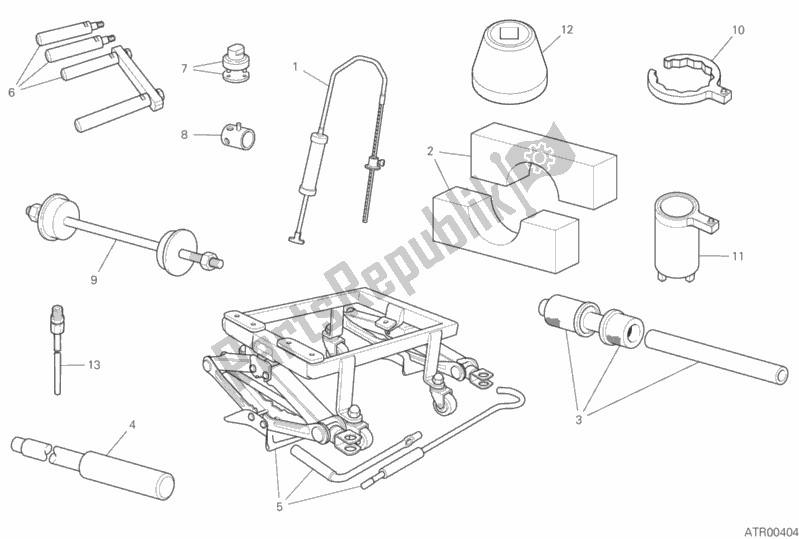 Tutte le parti per il 01b - Strumenti Di Servizio Per Officina del Ducati Multistrada 950 Thailand 2020
